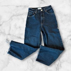 Zara dark denim high waisted jeans